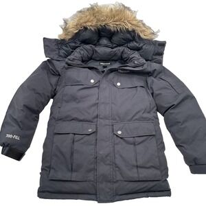 MARMOT Dawson Classic‎ small Mens 700 Fill Down Hooded Winter Parka Black